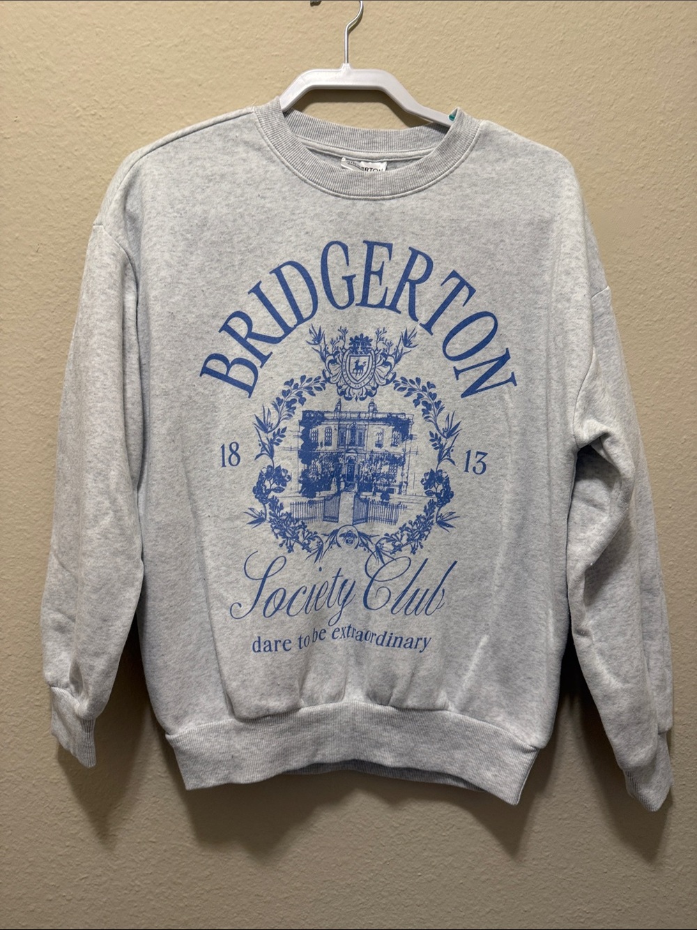 #142. Bridgerton Society Club Gray Crewneck Sweatshirt